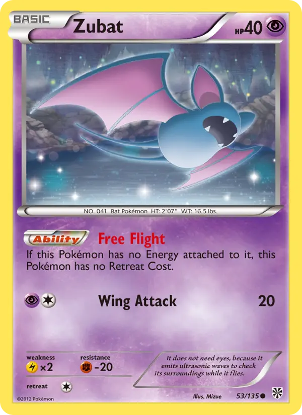Zubat, Pokémon card