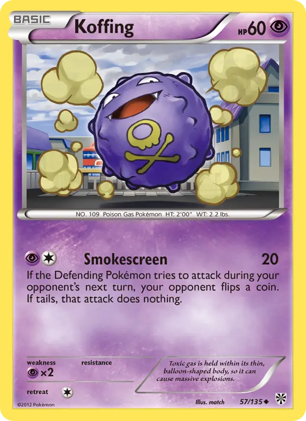 Koffing, Pokémon card