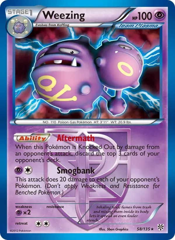 Weezing, Pokémon card