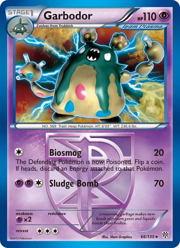 Garbodor, Pokémon card