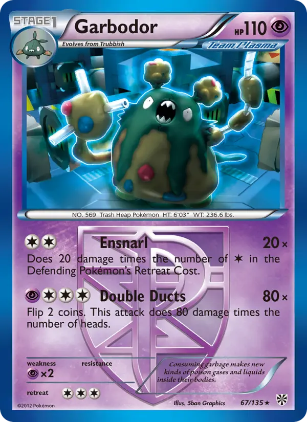 Garbodor, Pokémon card