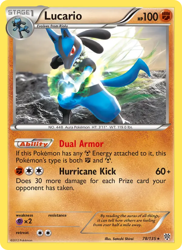 Lucario, Pokémon card