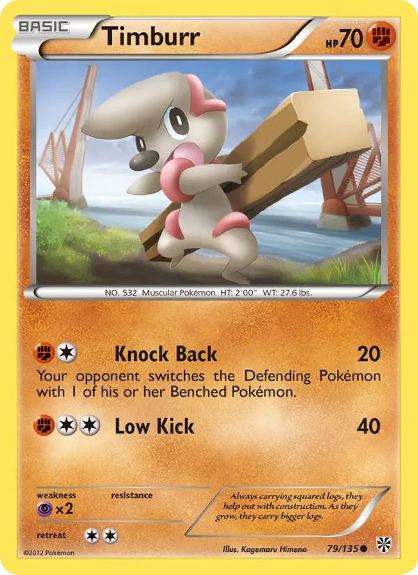 Timburr, Pokémon card