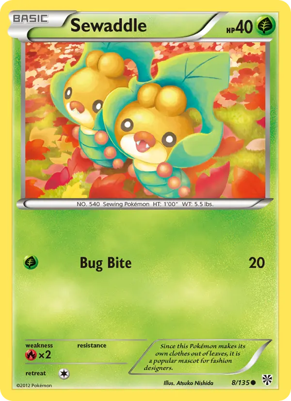 Sewaddle, Pokémon card