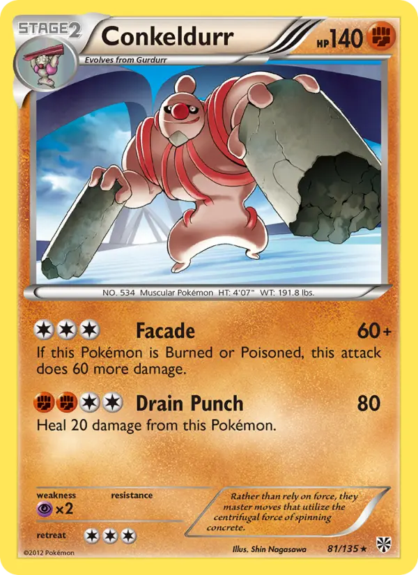 Conkeldurr, Pokémon card