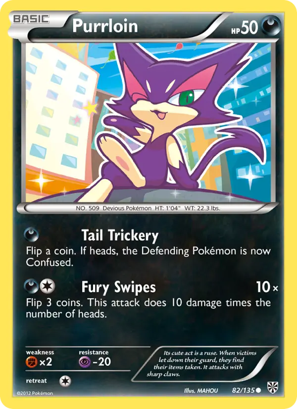 Purrloin, Pokémon card