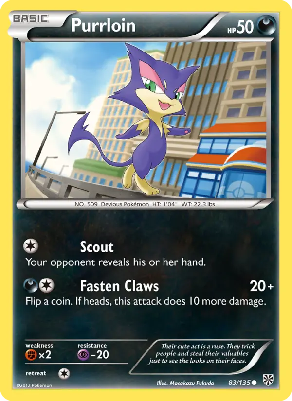 Purrloin, Pokémon card