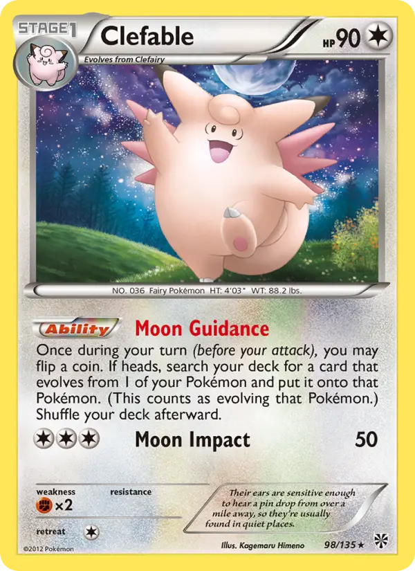Clefable, Pokémon card