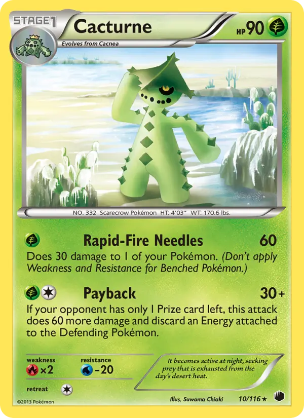 Cacturne, Pokémon card