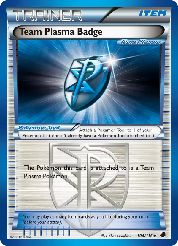Team Plasma Badge, Pokémon card
