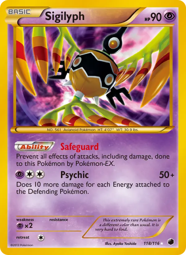 Sigilyph, Pokémon card