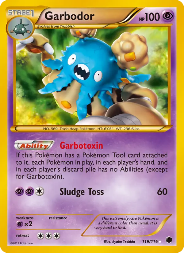 Garbodor, Pokémon card