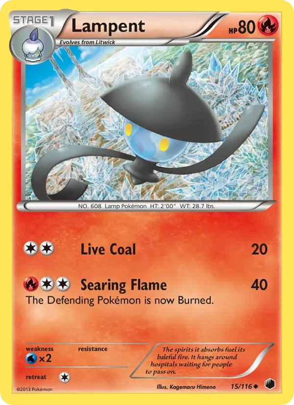 Lampent, Pokémon card