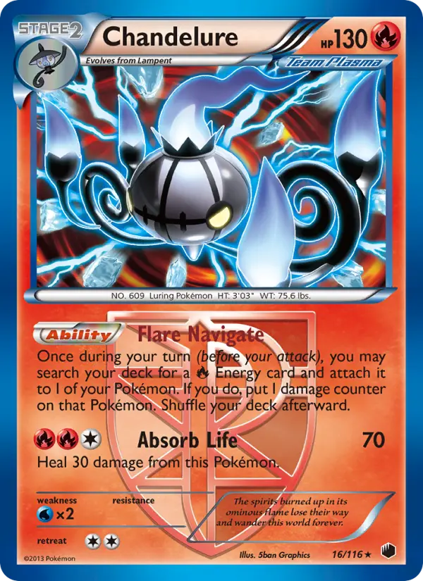 Chandelure, Pokémon card