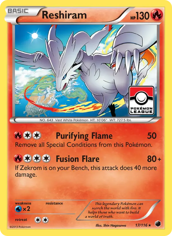 Reshiram, Pokémon card