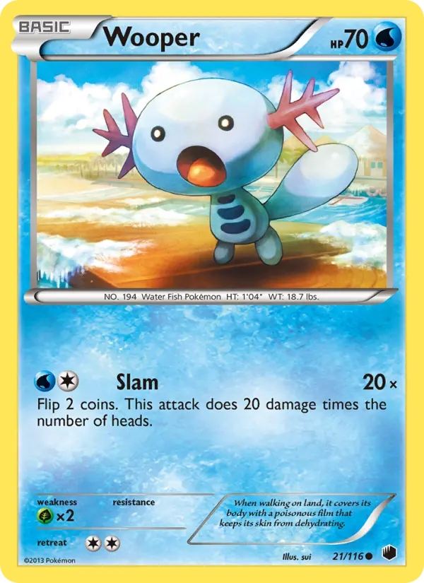 Wooper, Pokémon card