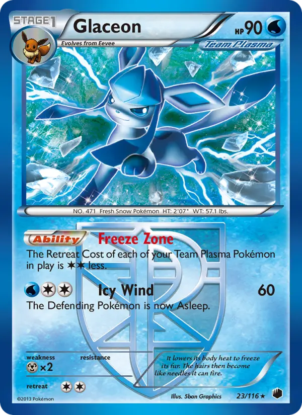 Glaceon, Pokémon card