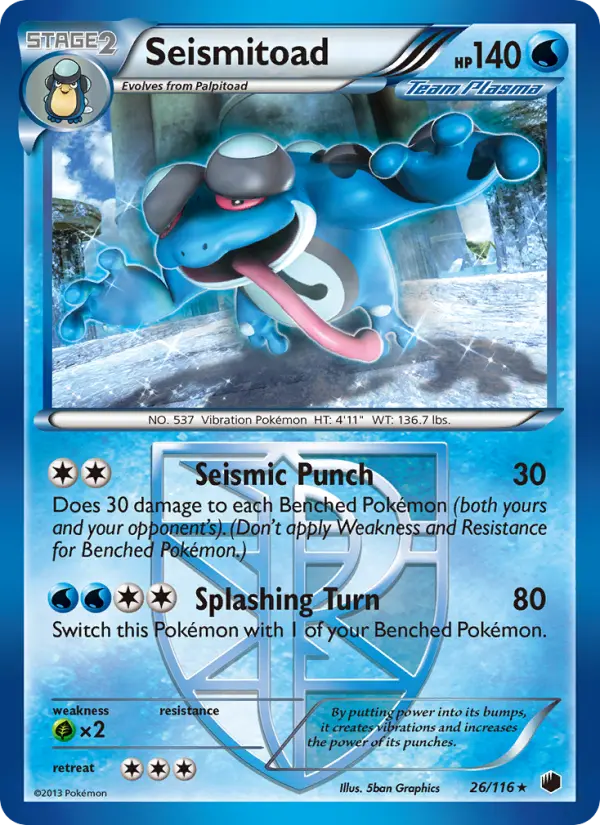 Seismitoad, Pokémon card