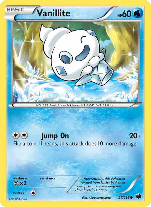 Vanillite, Pokémon card
