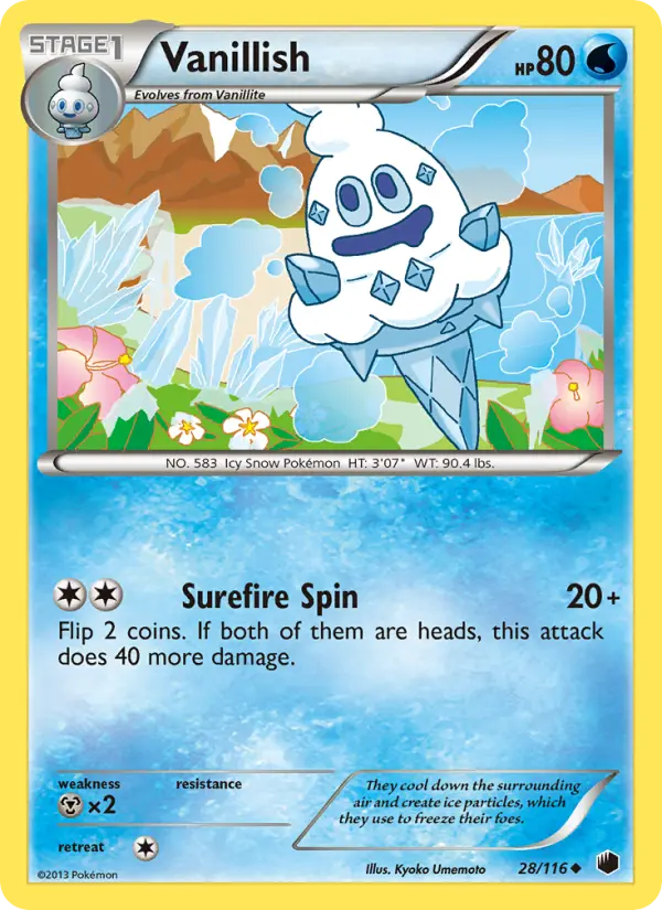Vanillish, Pokémon card