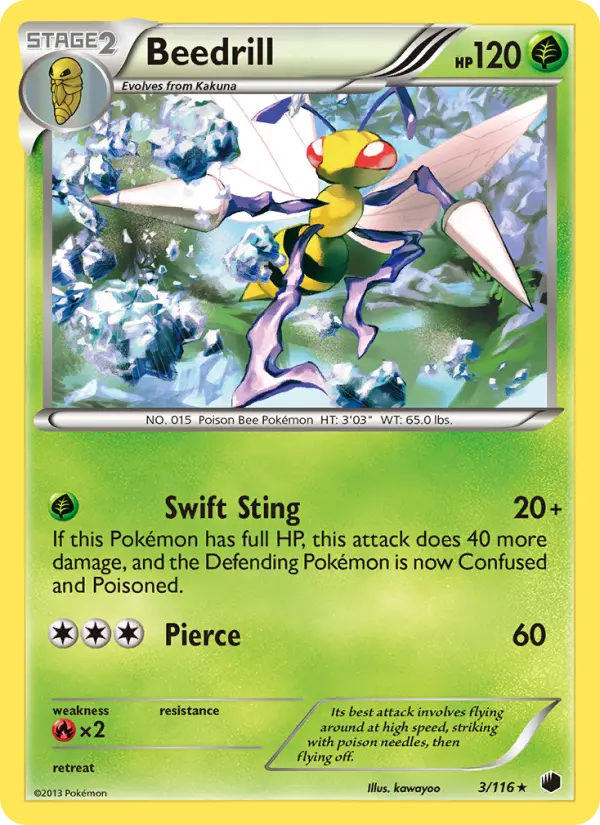 Beedrill, Pokémon card