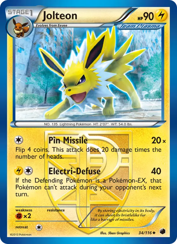 Jolteon, Pokémon card