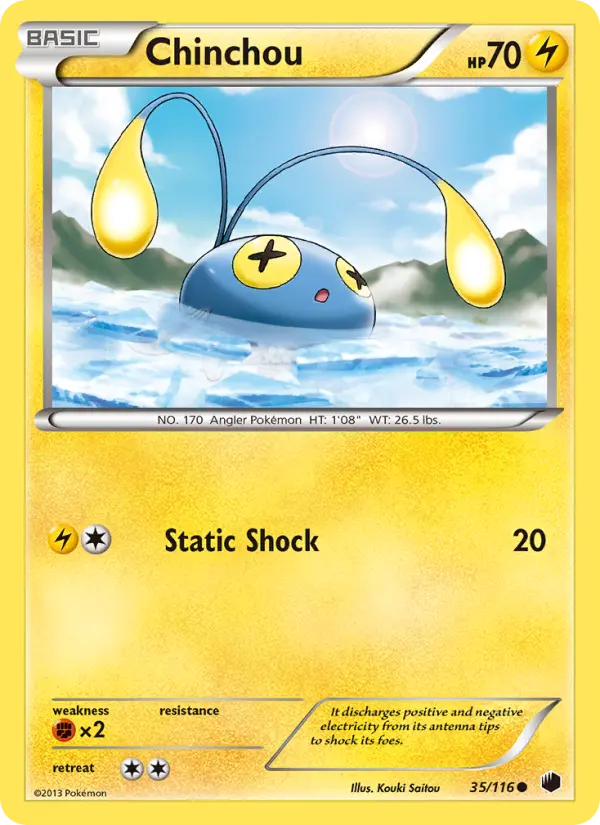 Chinchou, Pokémon card