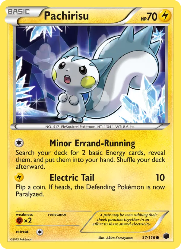 Pachirisu, Pokémon card
