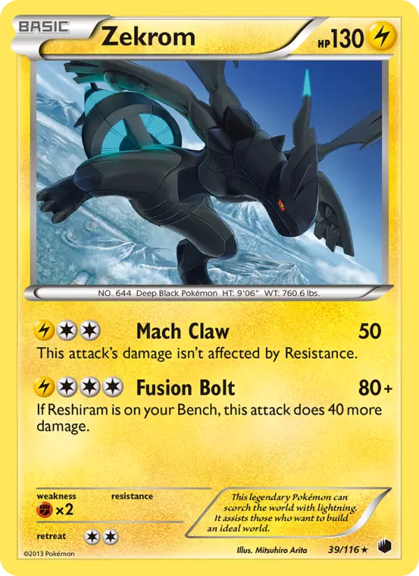 Zekrom, Pokémon card