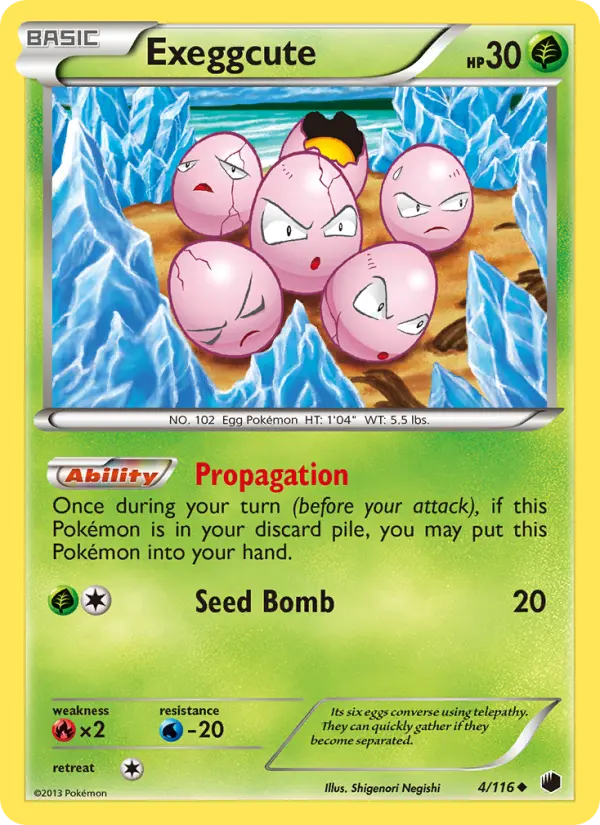 Exeggcute, Pokémon card
