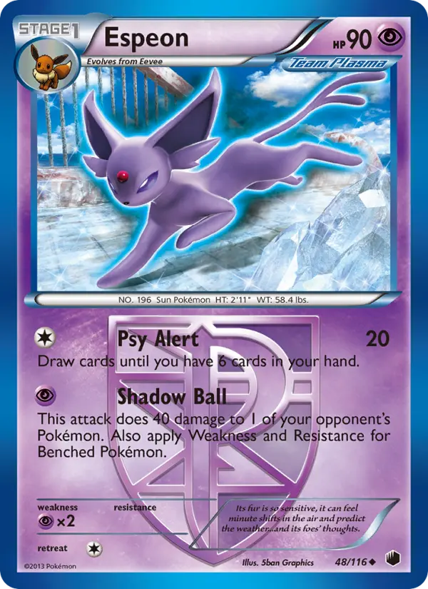 Espeon, Pokémon card
