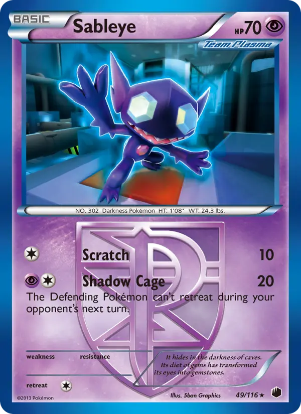 Sableye, Pokémon card