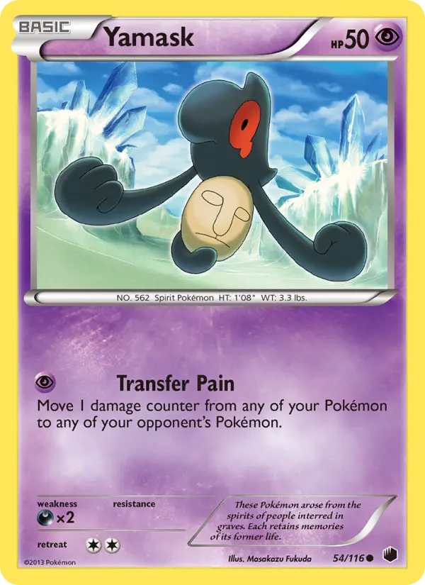 Yamask, Pokémon card