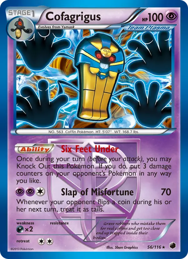Cofagrigus, Pokémon card