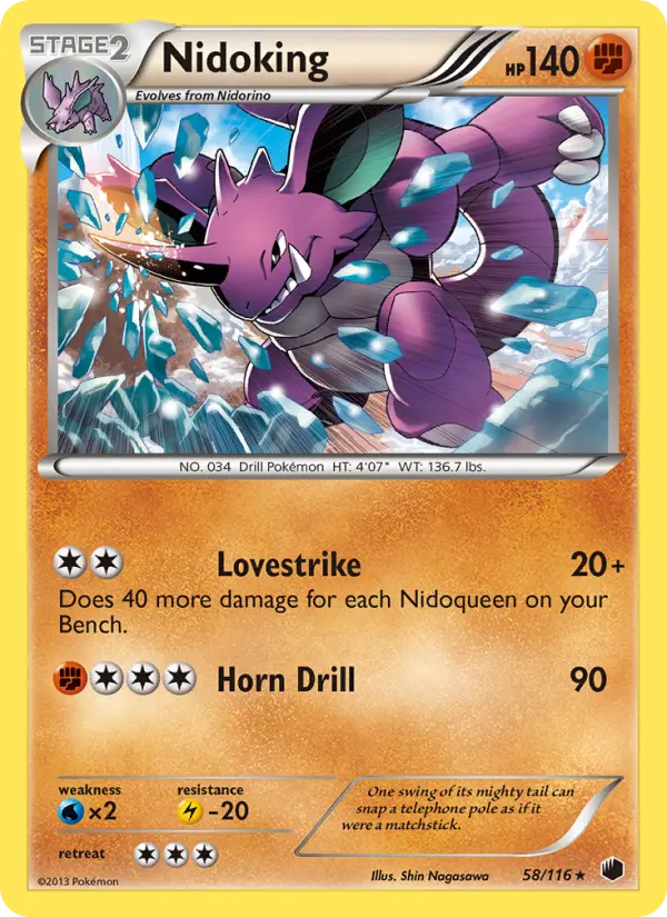 Nidoking, Pokémon card
