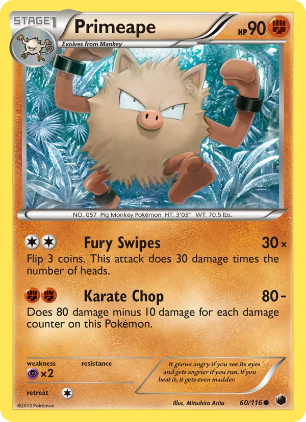 Primeape, Pokémon card