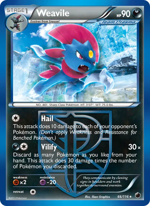 Weavile, Pokémon card