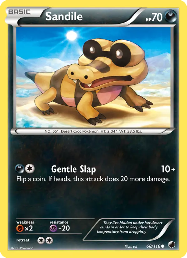 Sandile, Pokémon card