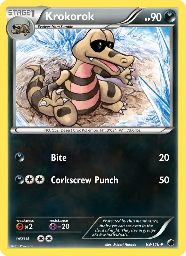 Krokorok, Pokémon card