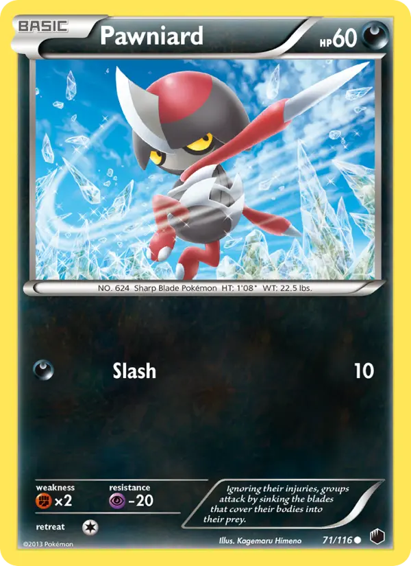 Pawniard, Pokémon card