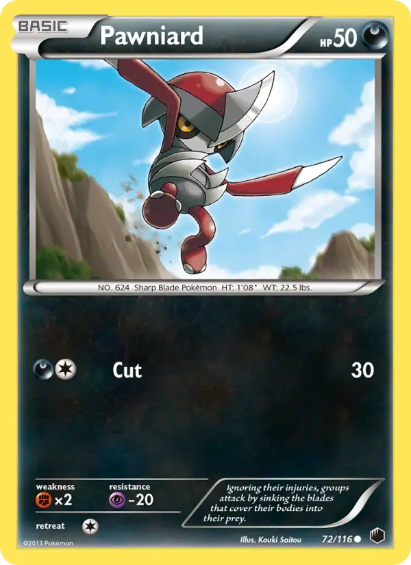 Pawniard, Pokémon card