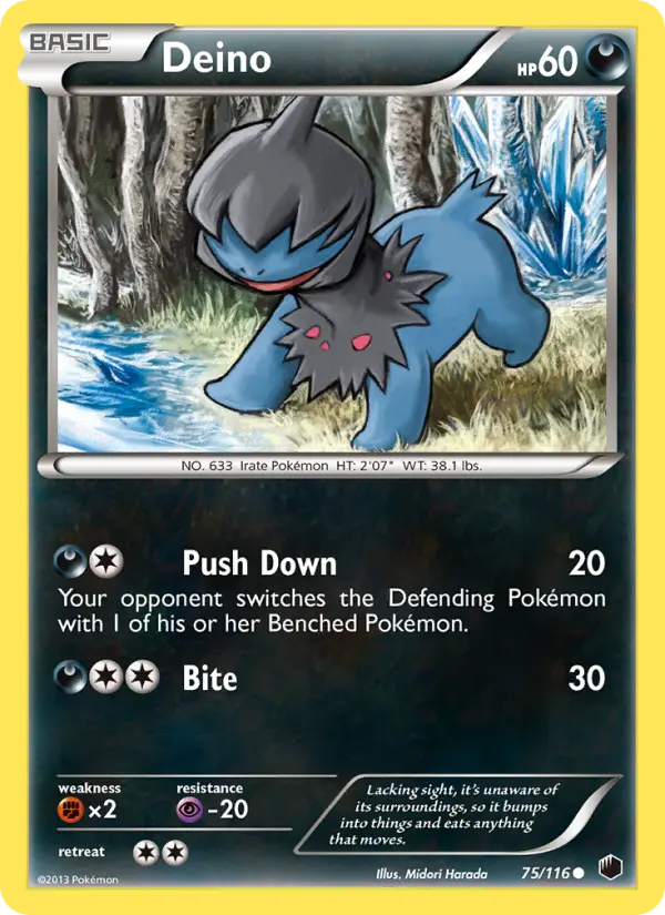 Deino, Pokémon card