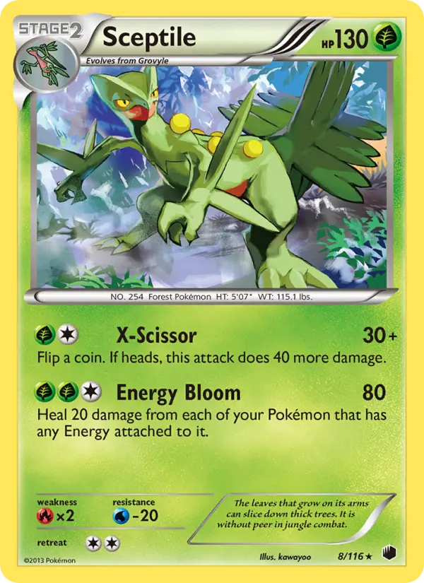 Sceptile, Pokémon card