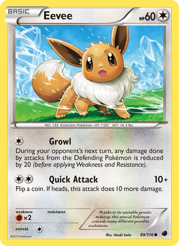 Eevee, Pokémon card