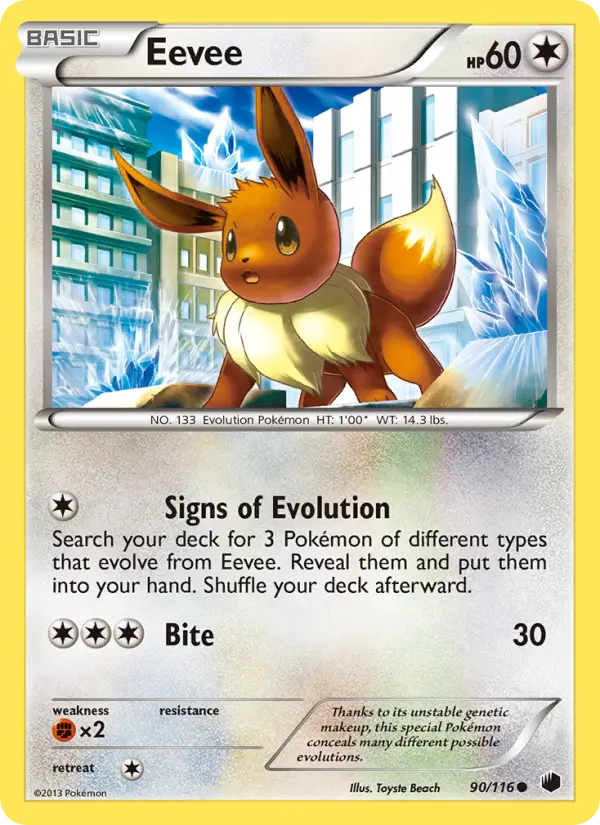 Eevee, Pokémon card
