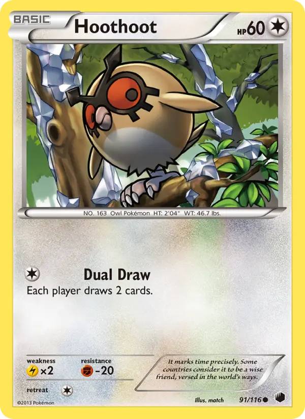 Hoothoot, Pokémon card