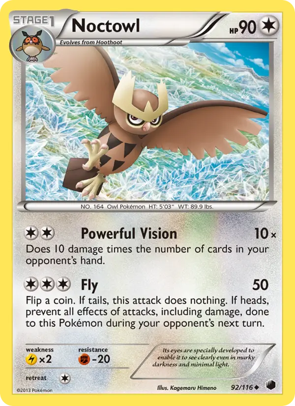 Noctowl, Pokémon card