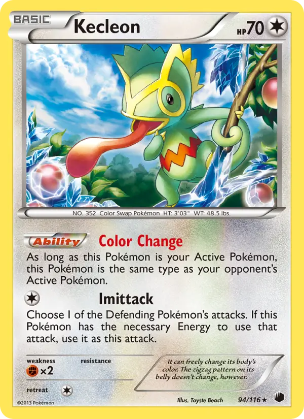 Kecleon, Pokémon card
