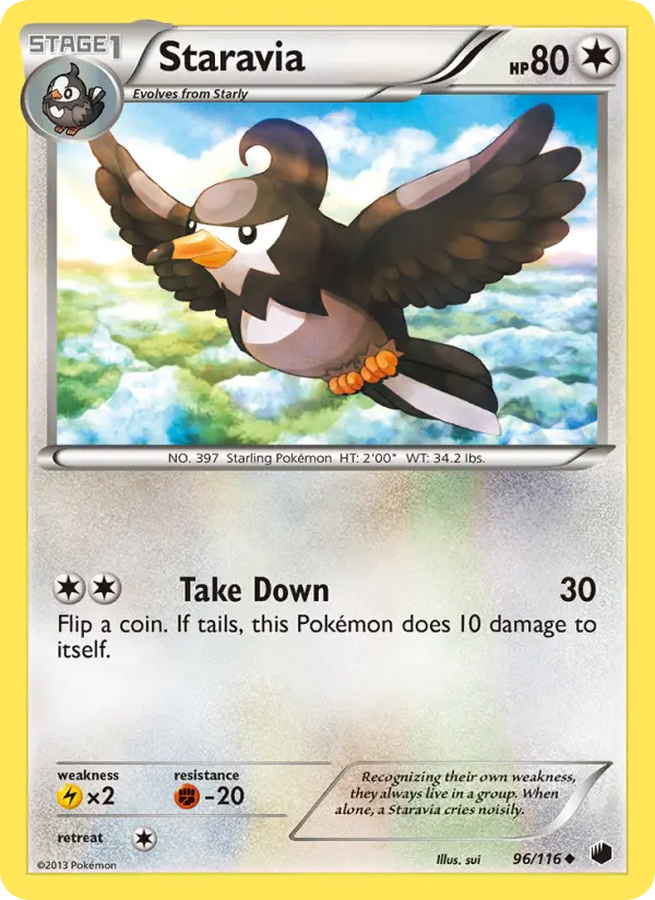 Staravia, Pokémon card