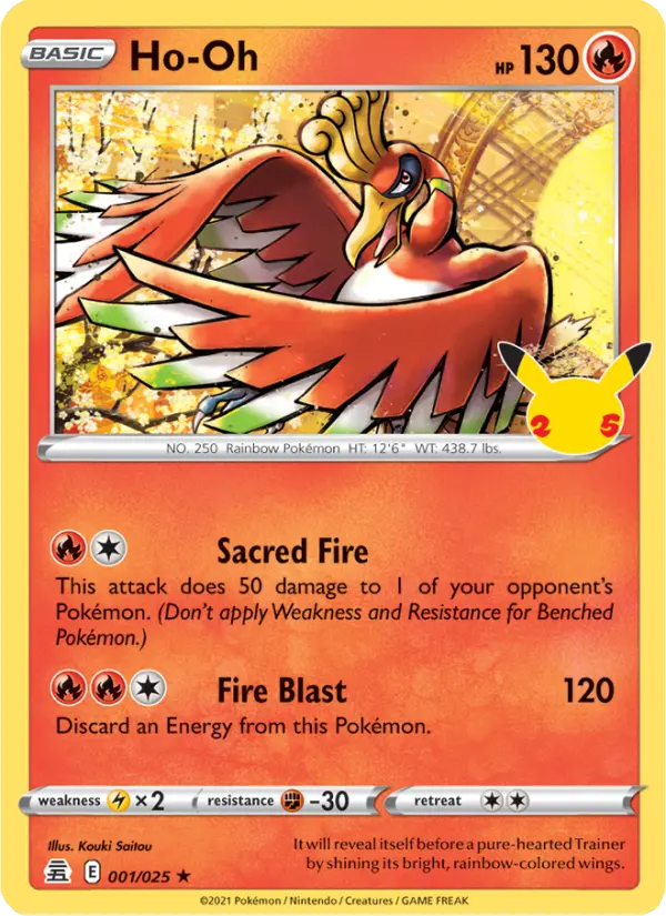 Ho-Oh, Pokémon card